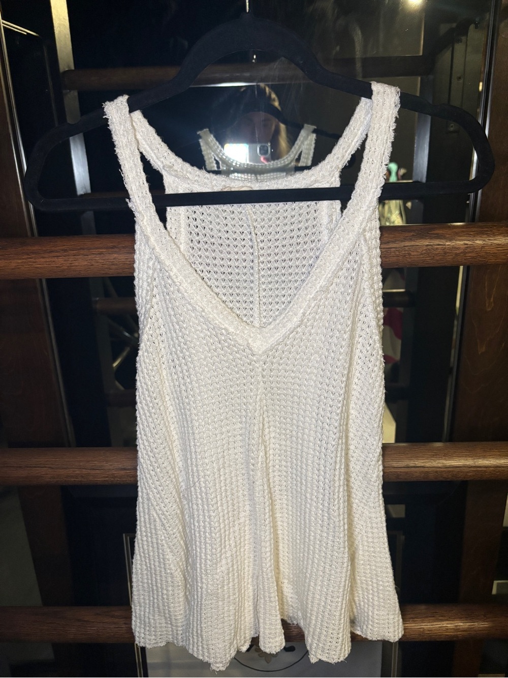 Altar'd State Cream Crochet Tank Top